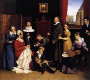 Carl Joseph Begas Begas im Kreis seiner Familie painting